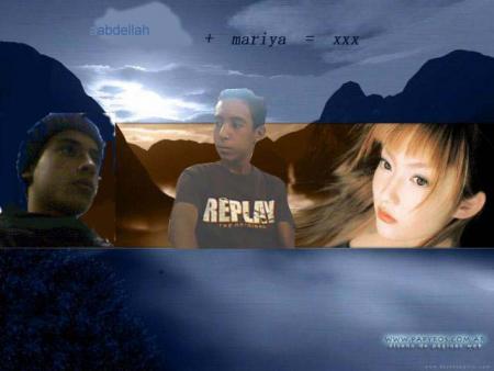 moi abdellah  avec mon ami rida et mon amie  de rida mariya